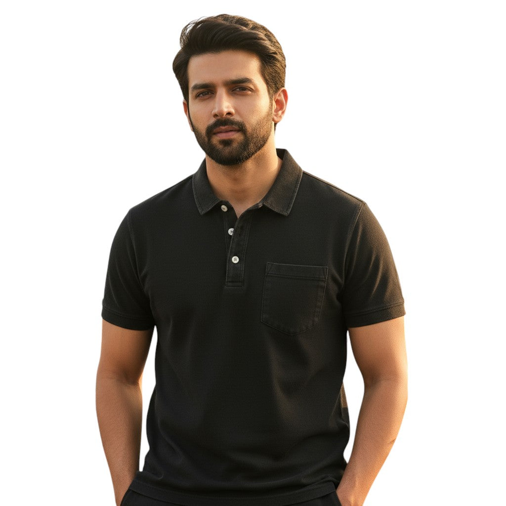 STYLAAR - Polo voor heren met borstzakje-STYLAAR