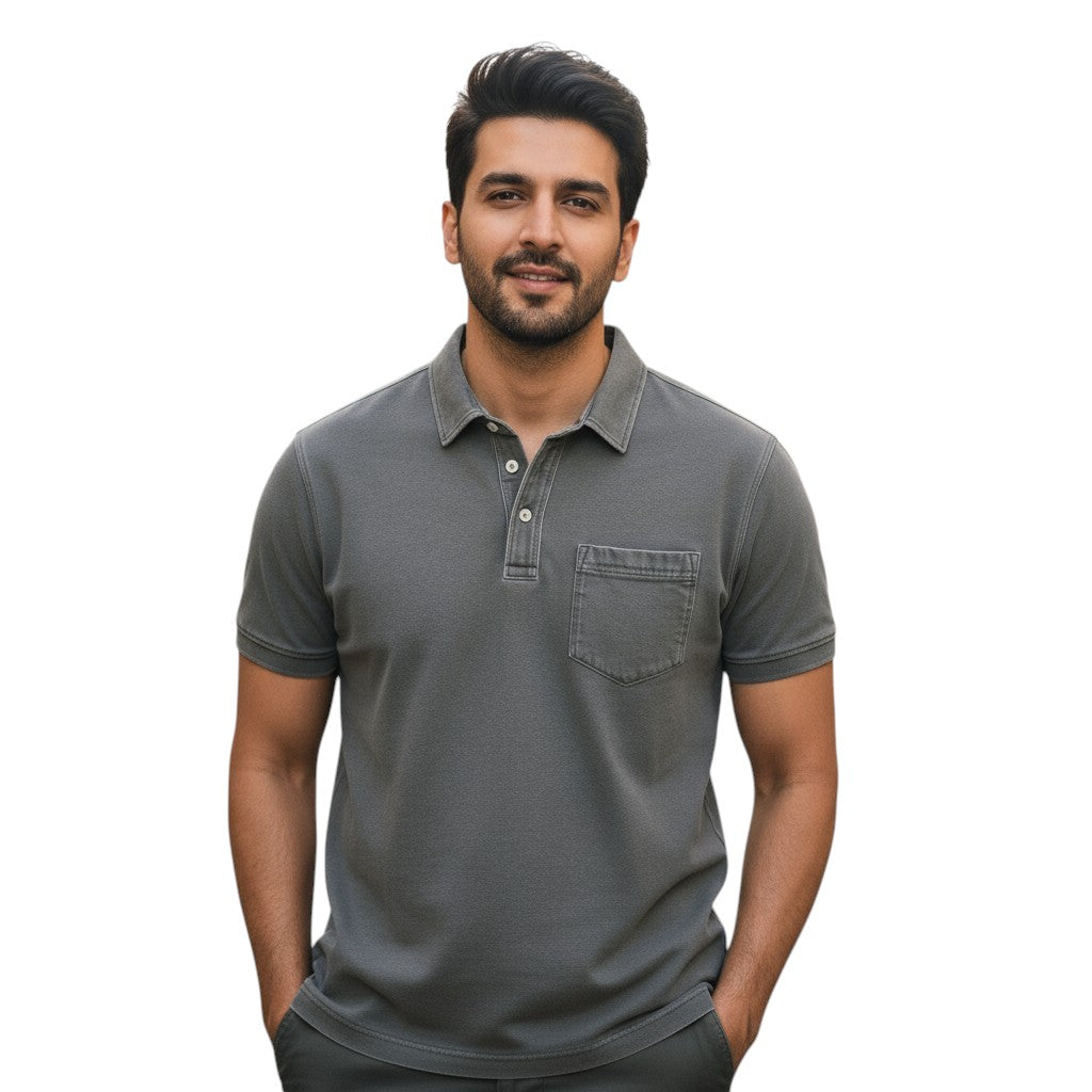 STYLAAR - Polo voor heren met borstzakje-STYLAAR