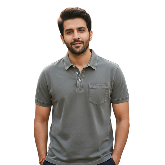 STYLAAR - Polo voor heren met borstzakje-STYLAAR