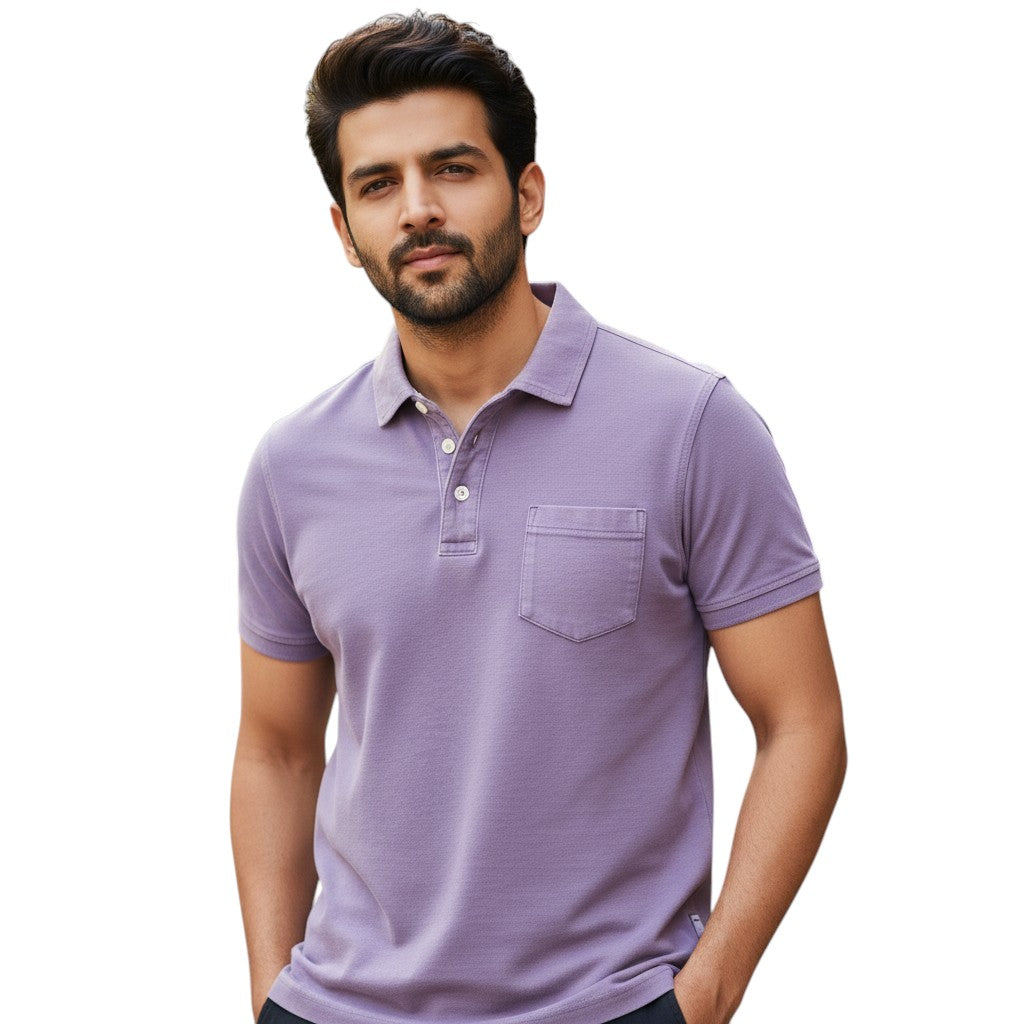 STYLAAR - Polo voor heren met borstzakje-STYLAAR