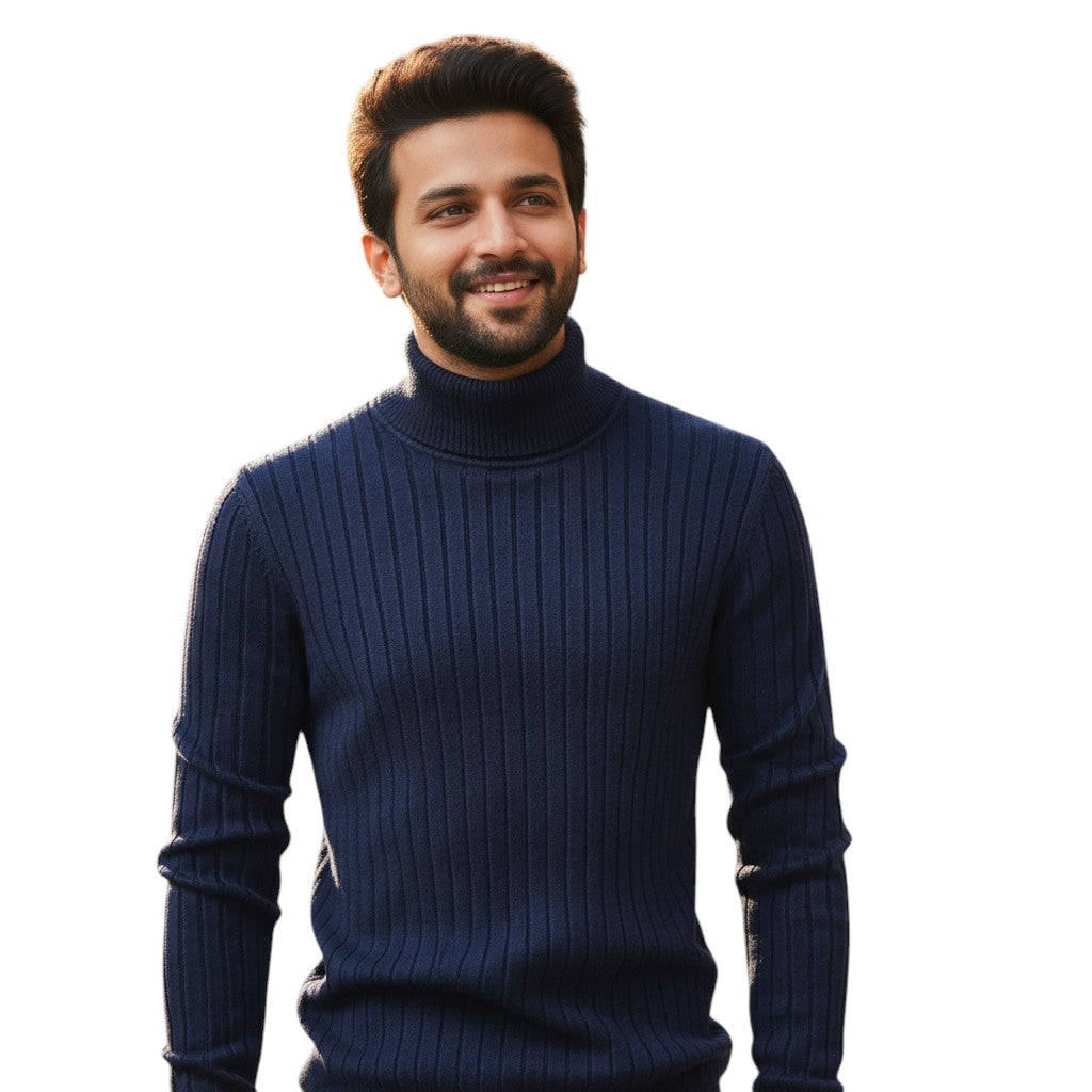 STYLAAR - Heren Coltrui Casual Gebreide Pullover Warme Trui-STYLAAR